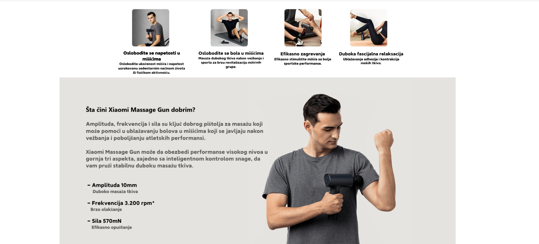 Xiaomi masažni pištolj za opuštanje mišića