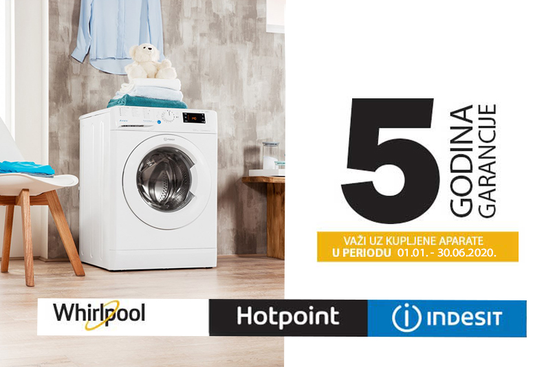 5 GODINA GARANCIJE Whirlpool, Indesit, Hotpoint