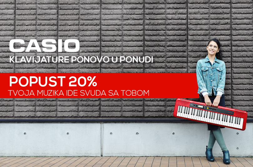 NOVO: Casio klavijature popust 20%